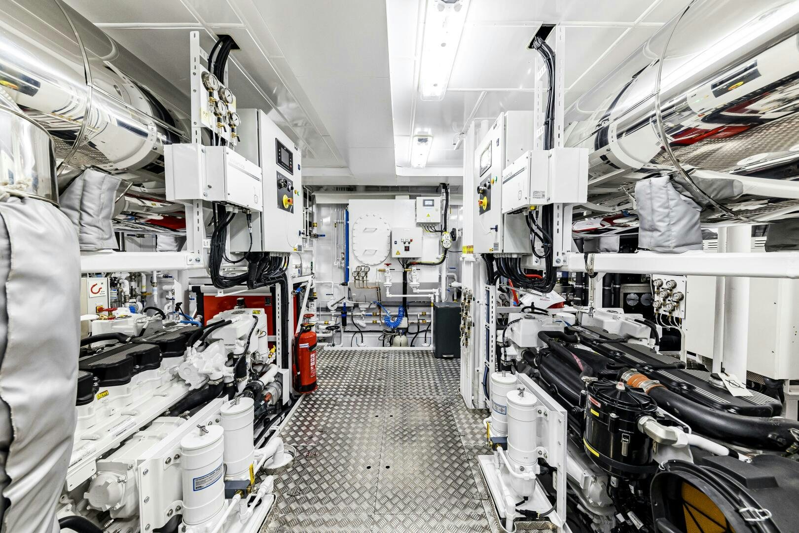 a room with machinery aboard CONRAD C144S HULL 4 Yacht for Sale