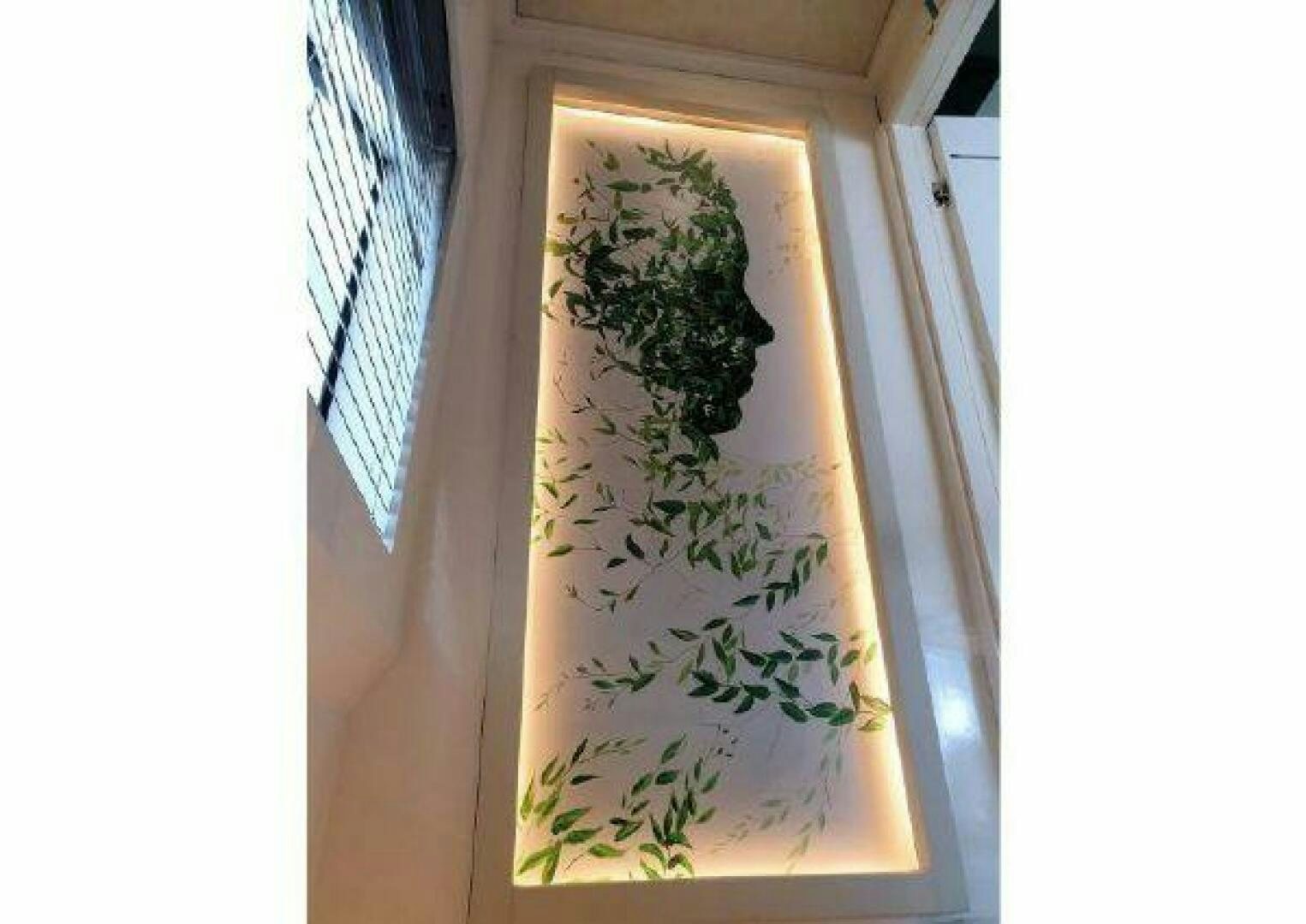 a tree in a frame aboard VETRO Yacht for Sale