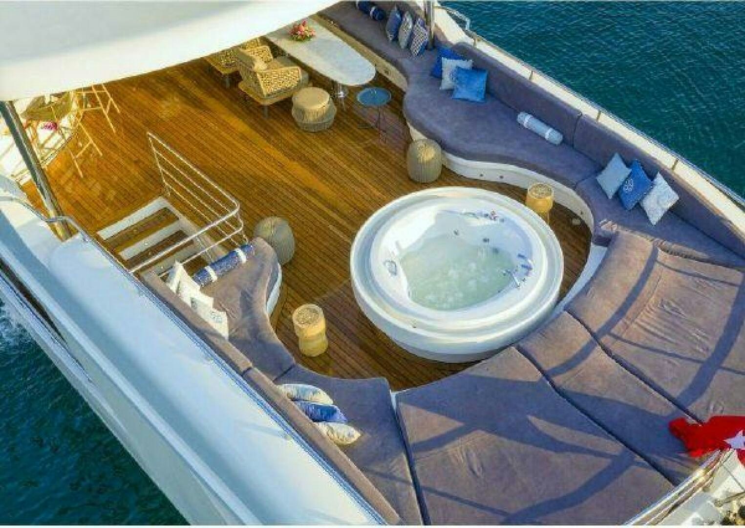 a round object on a surface aboard VETRO Yacht for Sale