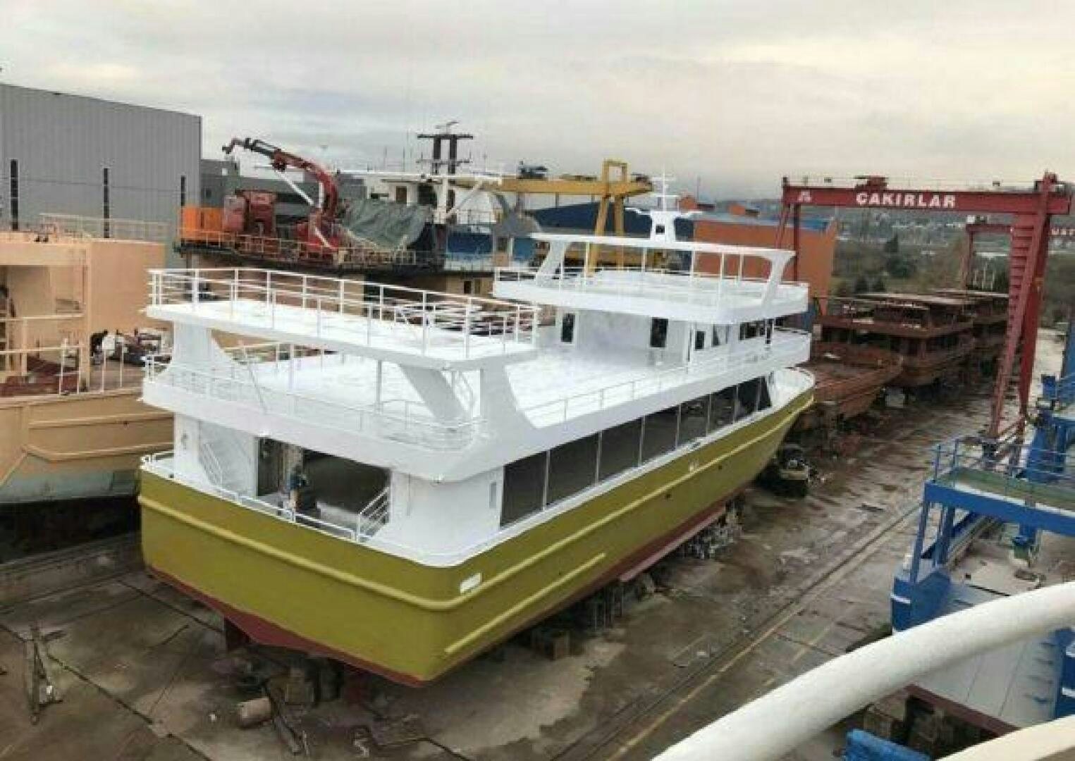 a large white boat docked aboard DURU LIFE 1 Yacht for Sale