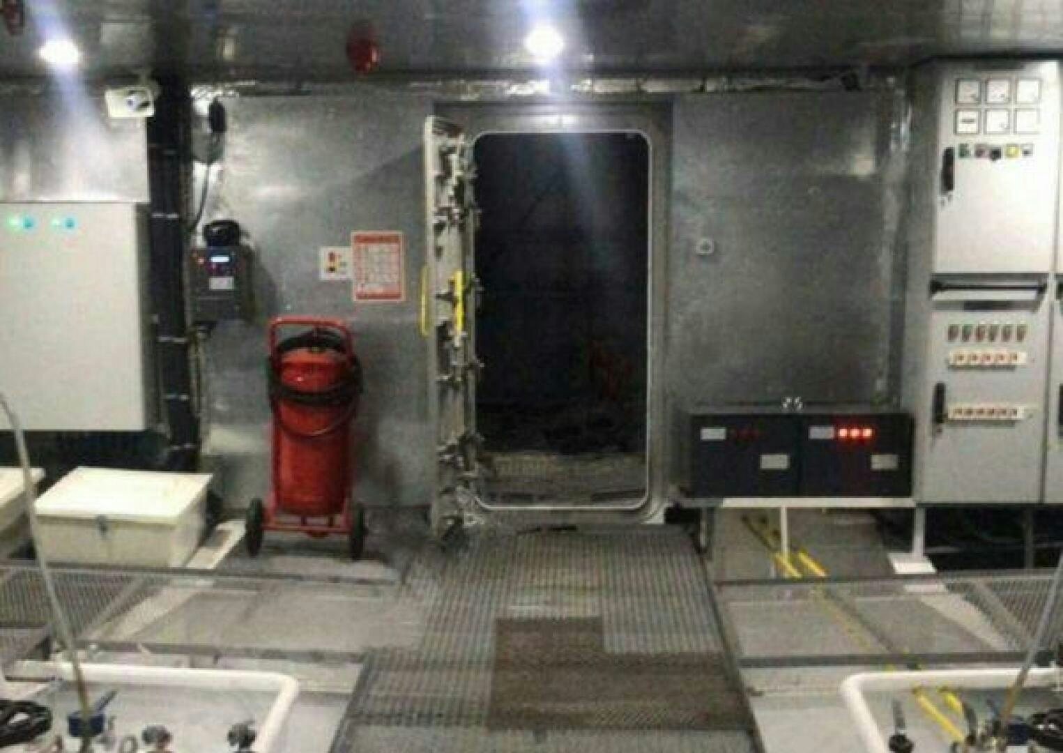 a large machine inside a building aboard DURU LIFE 1 Yacht for Sale