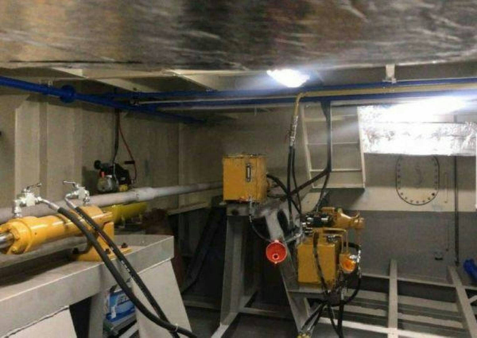 a room with pipes and equipment aboard DURU LIFE 1 Yacht for Sale