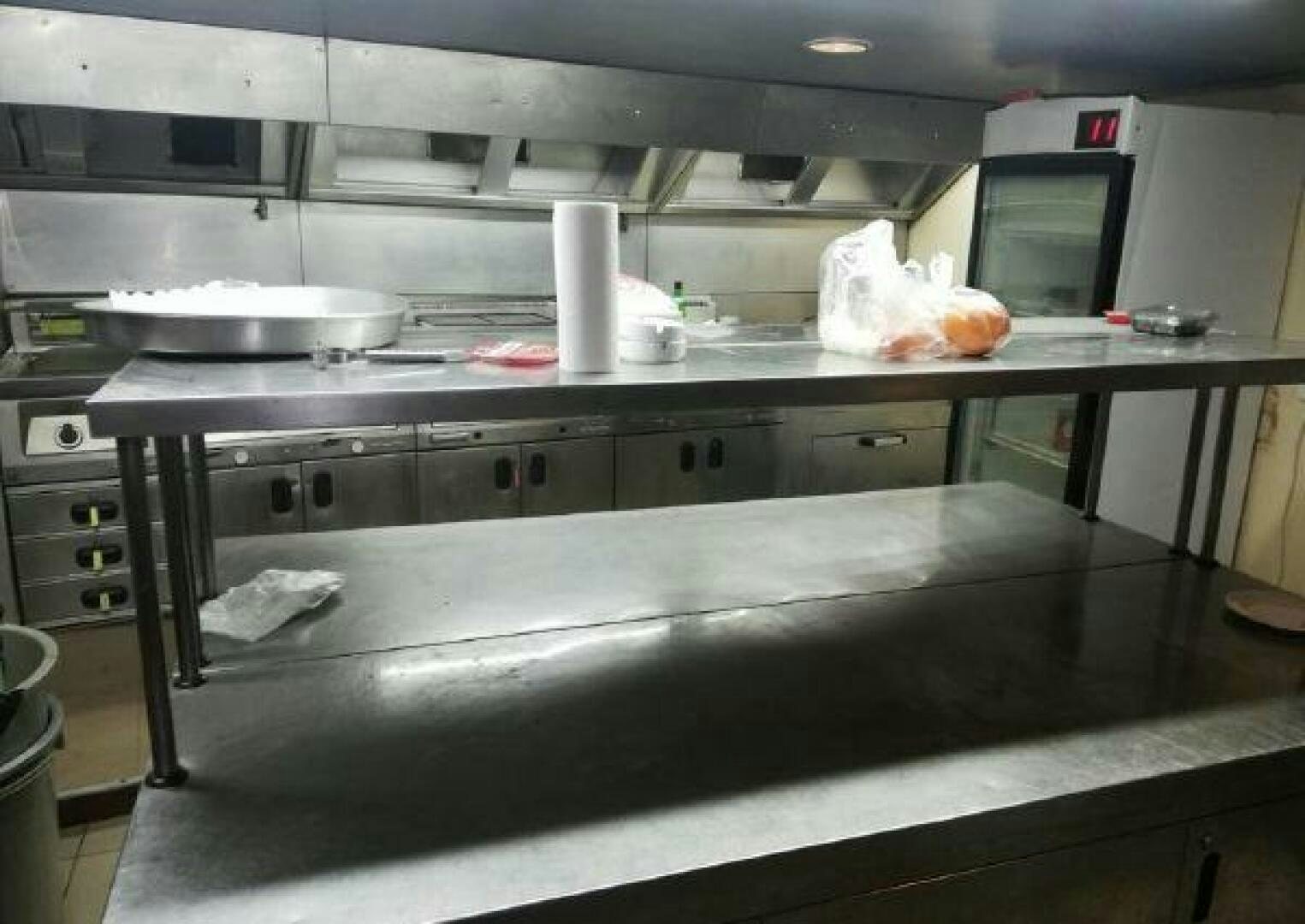 a kitchen with a stove and a sink aboard BOSPHORUS PRINCESS Yacht for Sale