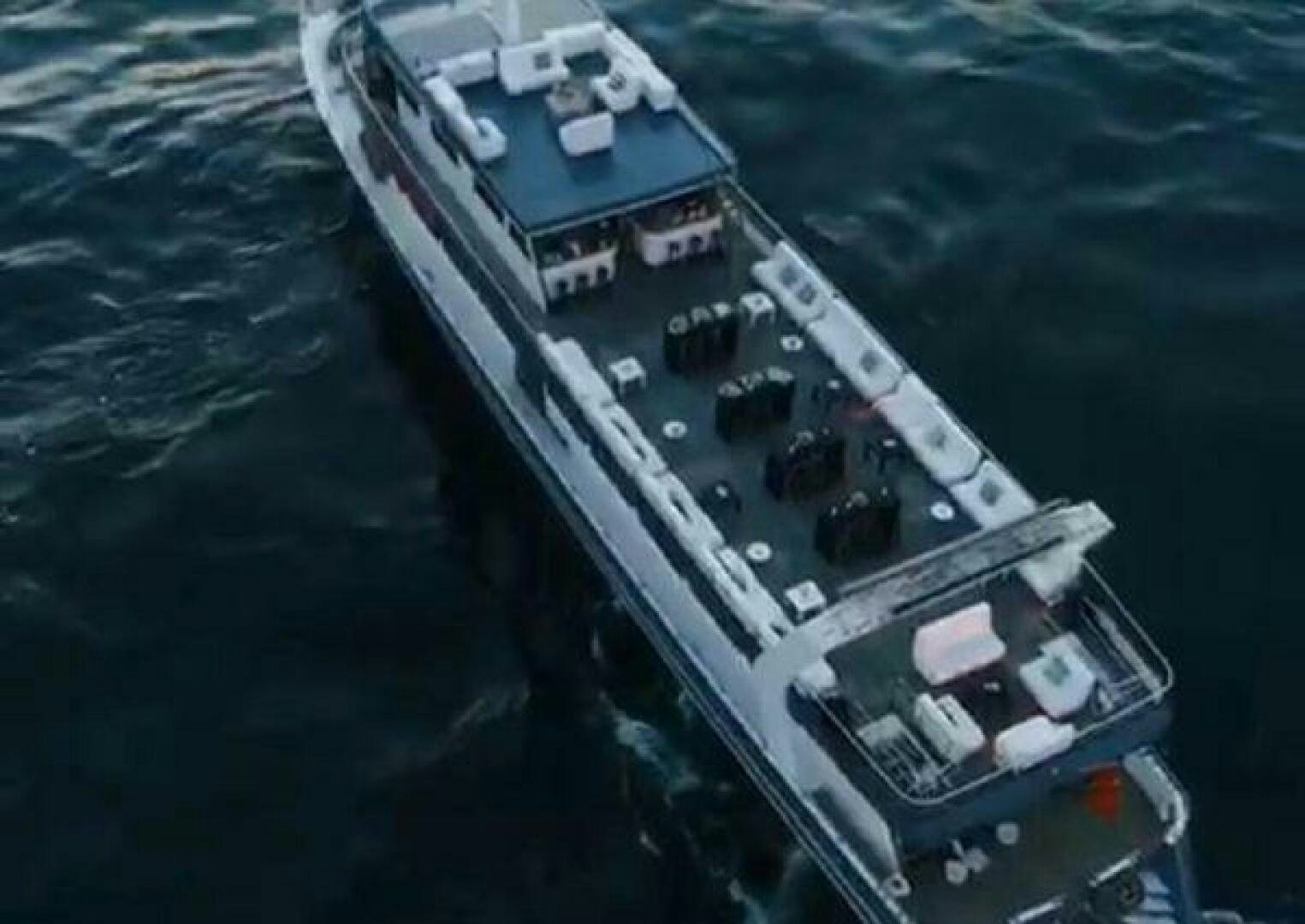 a high angle view of a ship aboard BOSPHORUS PRINCESS Yacht for Sale