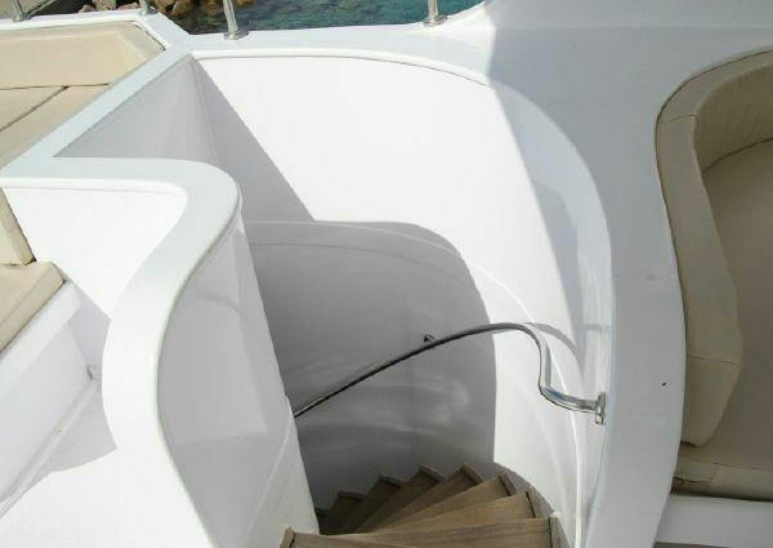 a white bathtub with a black pipe coming out of it aboard RED SEA QUEEN Yacht for Sale