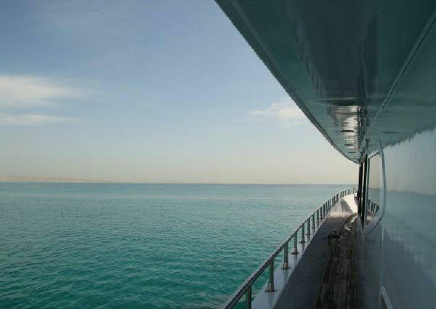 a boat on the water aboard RED SEA QUEEN Yacht for Sale