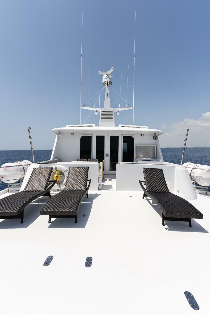 a white building with a cross on top of it aboard ARIES Yacht for Sale