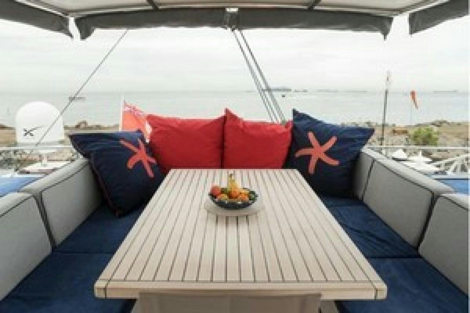 a table on a boat aboard KAILUA Yacht for Sale