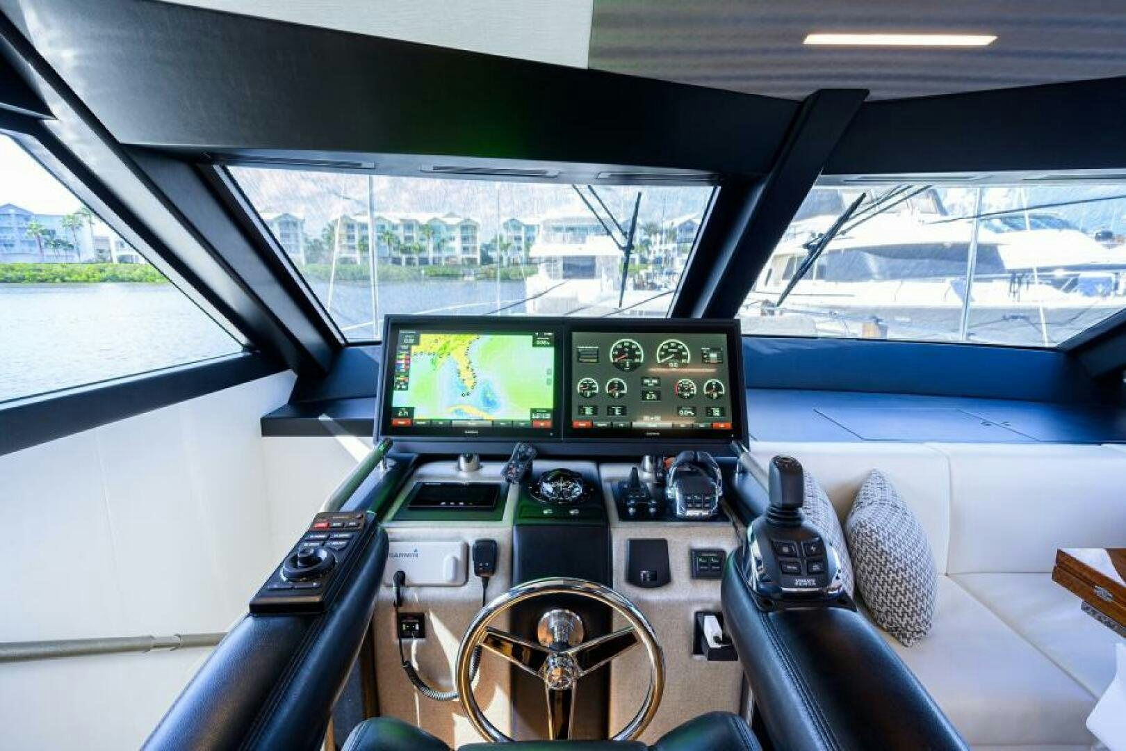 inside of a car aboard JOHN BOAT Yacht for Sale
