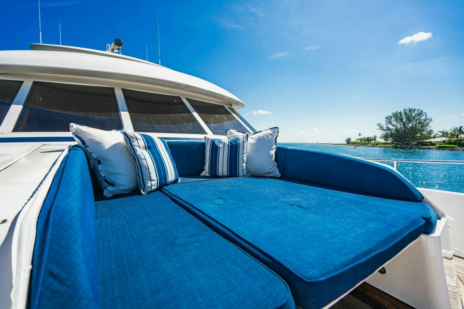 a boat on the water aboard MOONSHOT Yacht for Sale