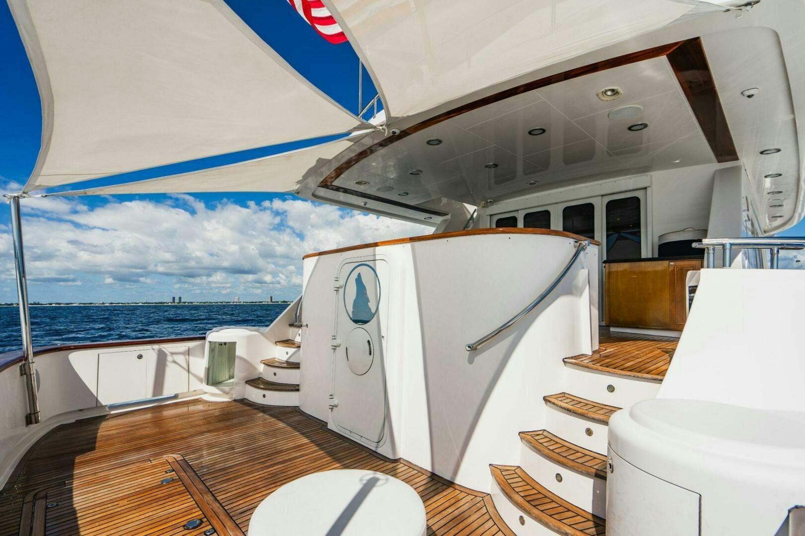 a boat on the water aboard MOONSHOT Yacht for Sale