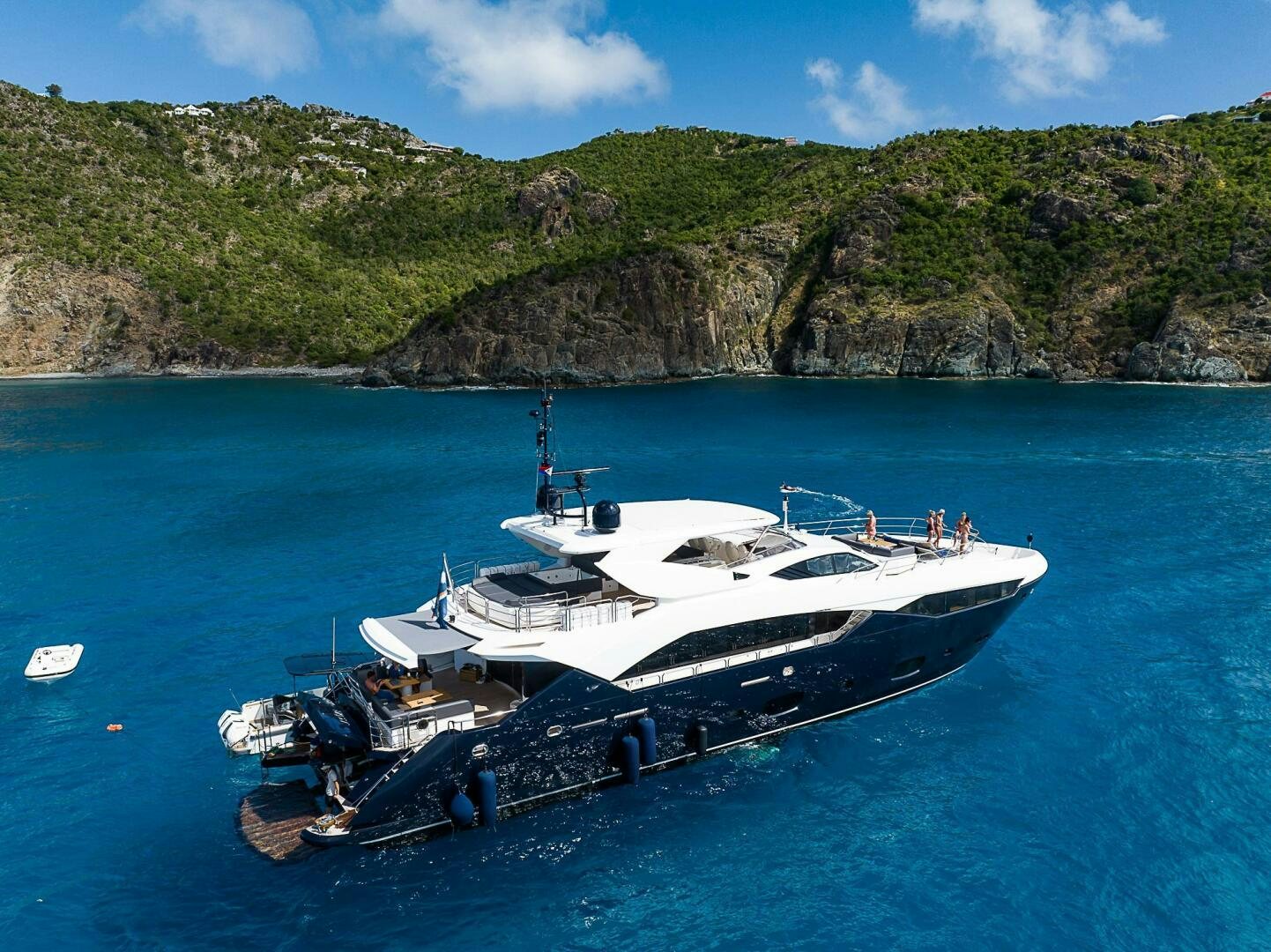 a boat in the water aboard EVEREAST Yacht for Sale