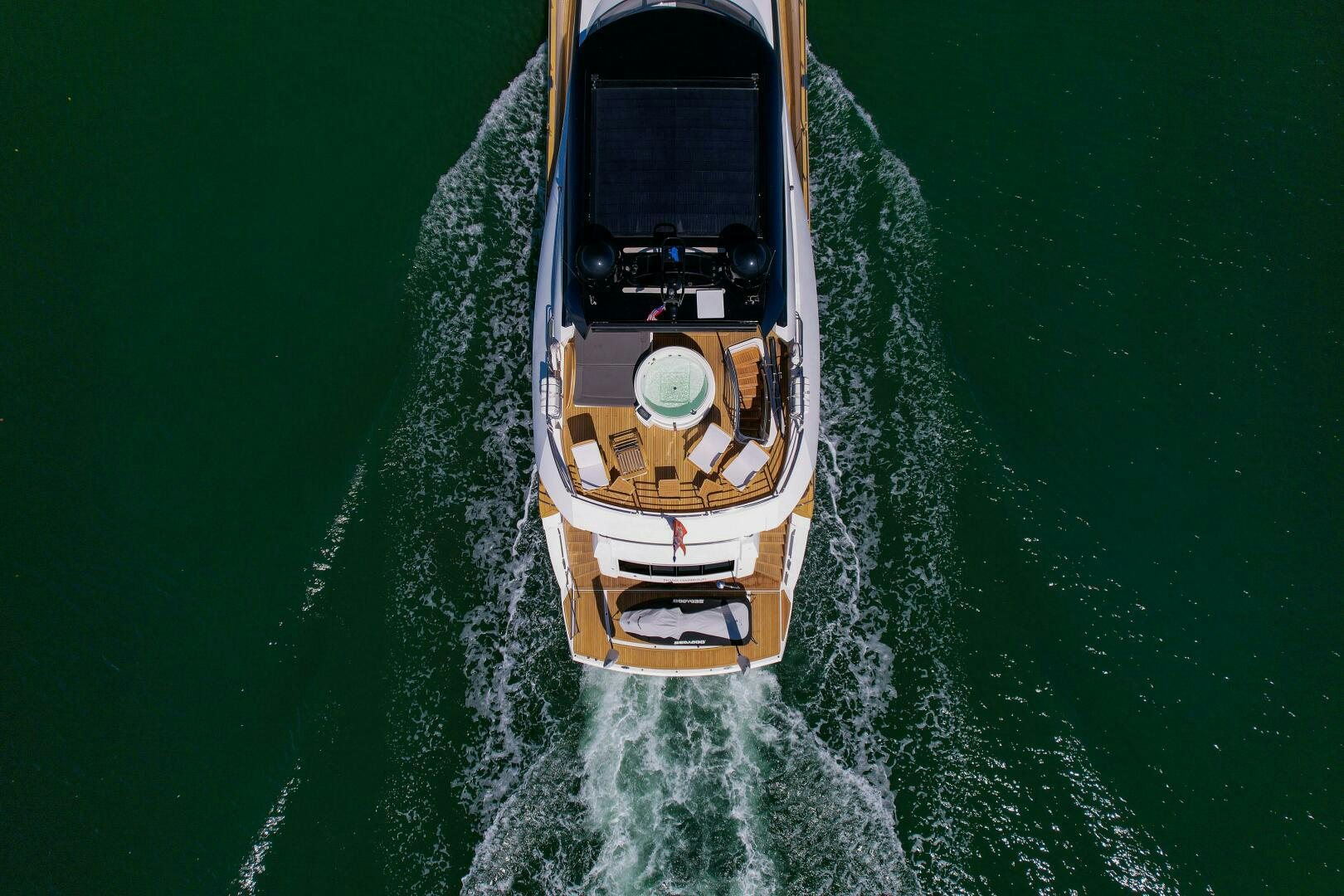 a ship in the water aboard EBRA Yacht for Sale