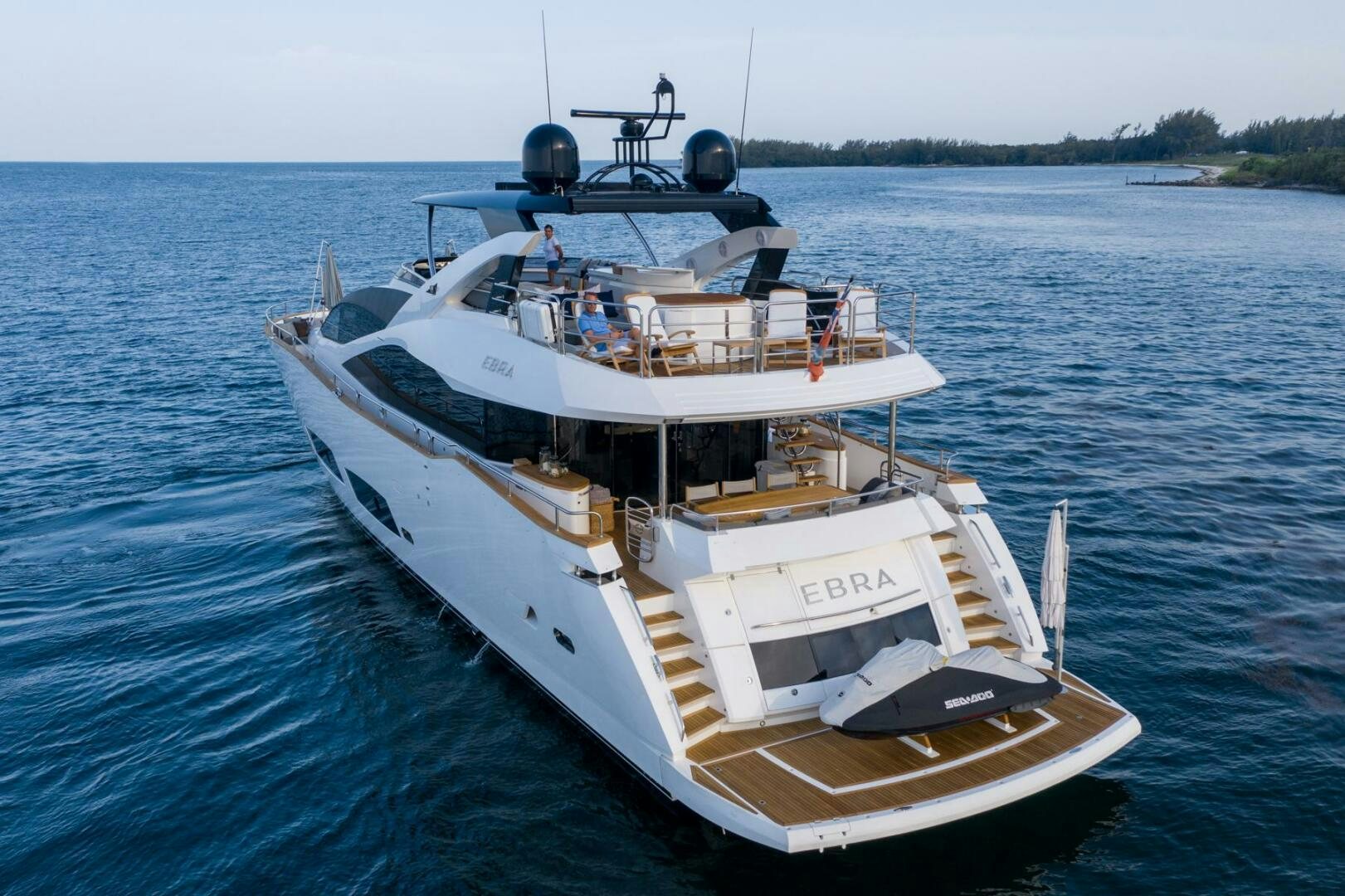 a boat on the water aboard EBRA Yacht for Sale