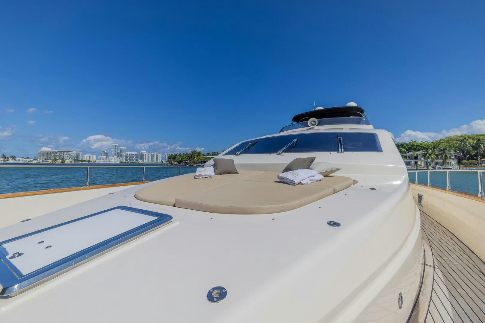 a boat on a deck aboard BOULOS Yacht for Sale