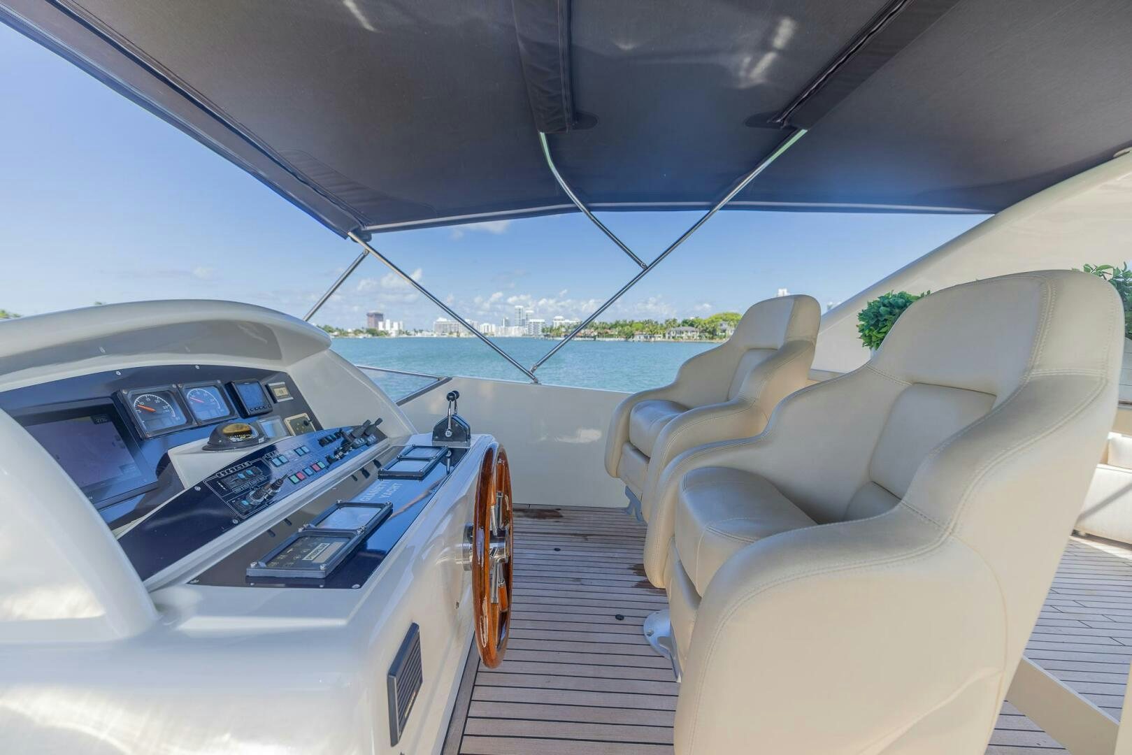 inside of a car aboard BOULOS Yacht for Sale
