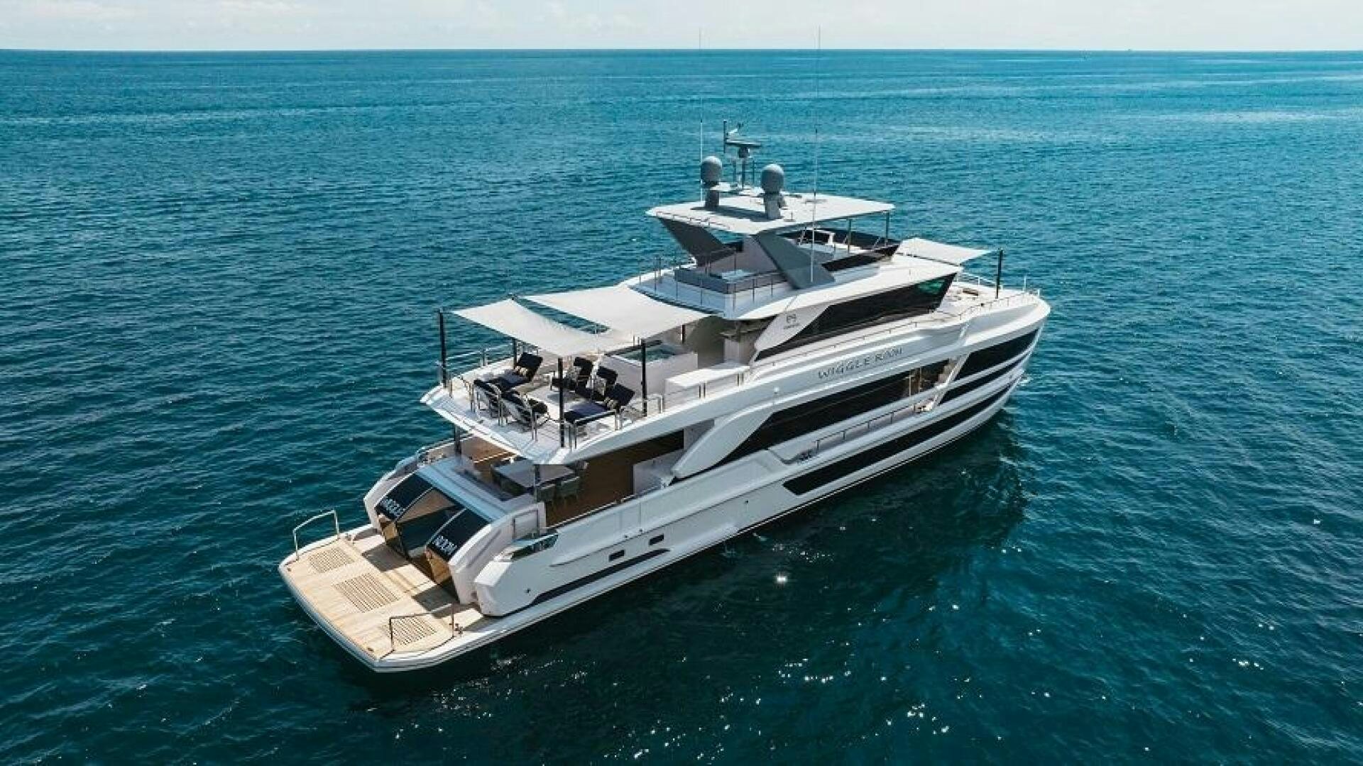 a boat in the water aboard WIGGLE ROOM Yacht for Sale