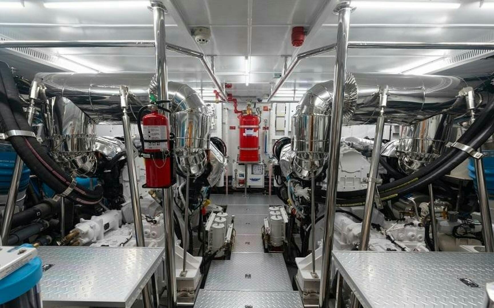a room with machinery aboard WIGGLE ROOM Yacht for Sale