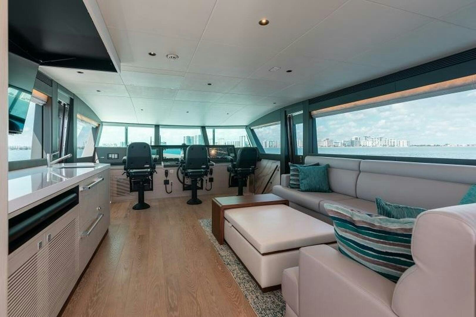 inside of a car aboard WIGGLE ROOM Yacht for Sale