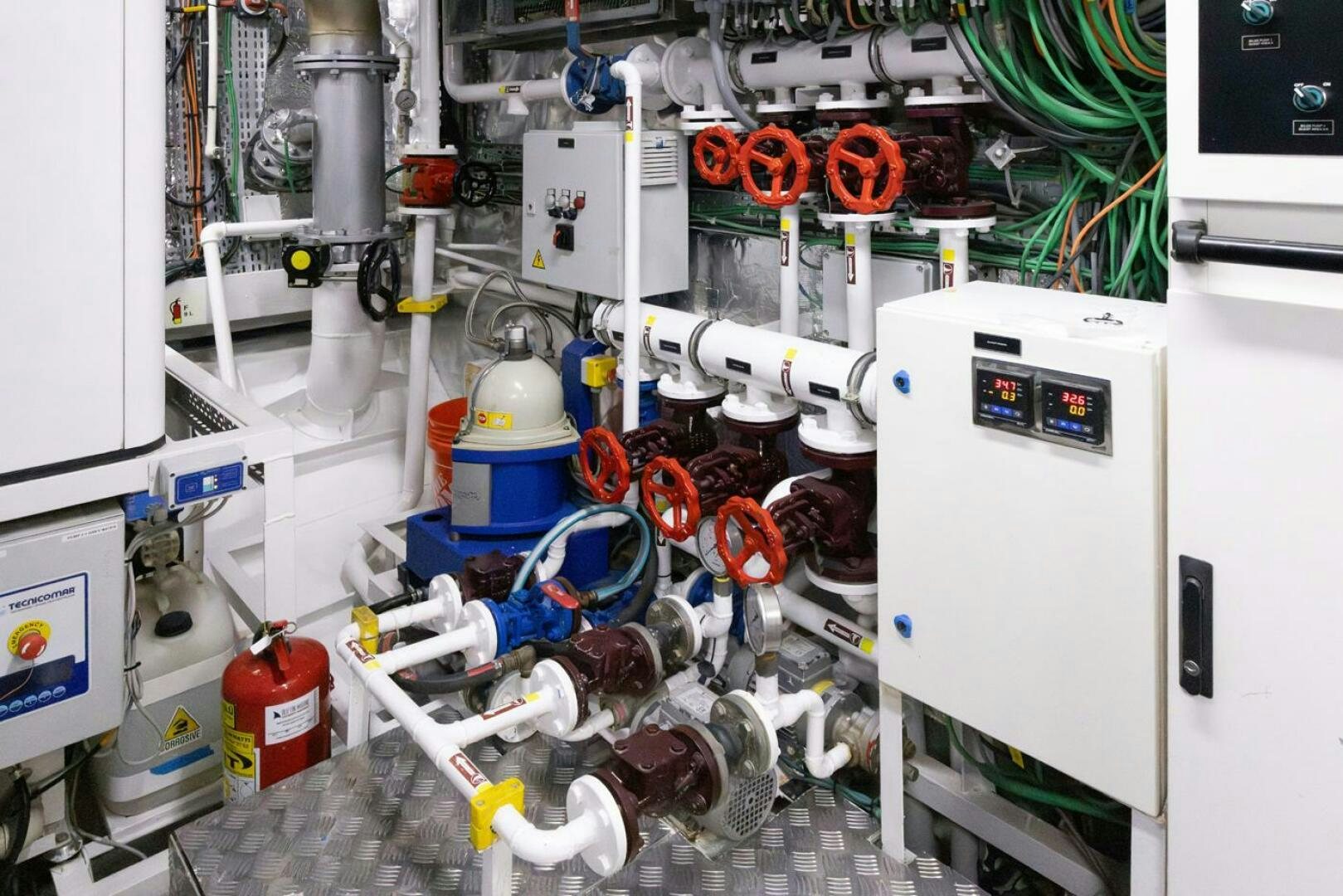 a machine with many wires aboard LADY CAROLINE Yacht for Sale