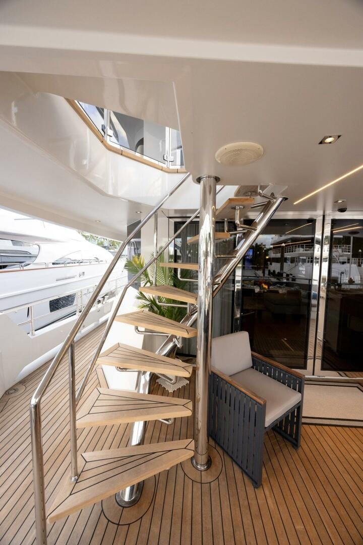 a room with bunk beds aboard LADY CAROLINE Yacht for Sale