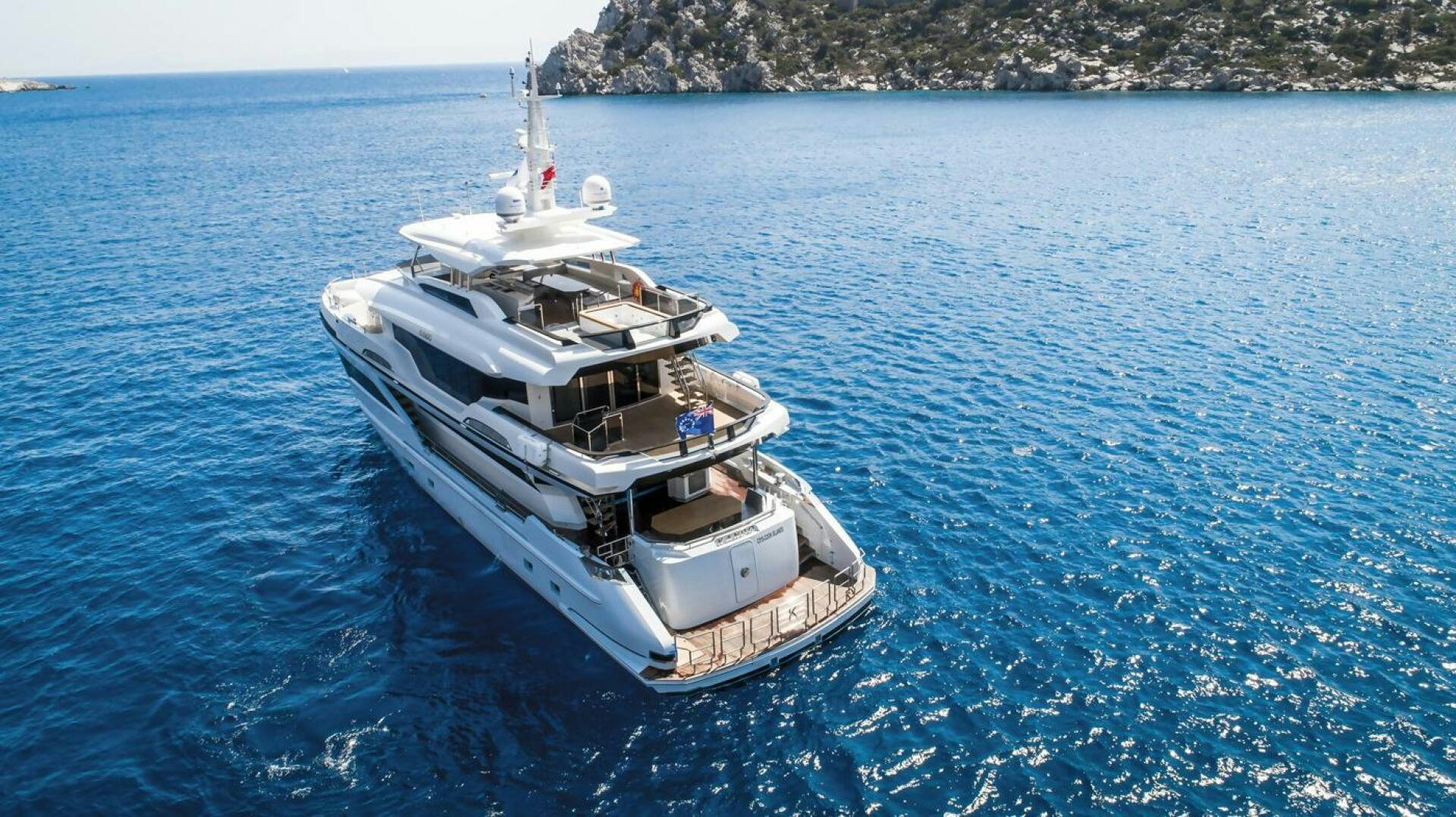 a boat in the water aboard LADY CAROLINE Yacht for Sale