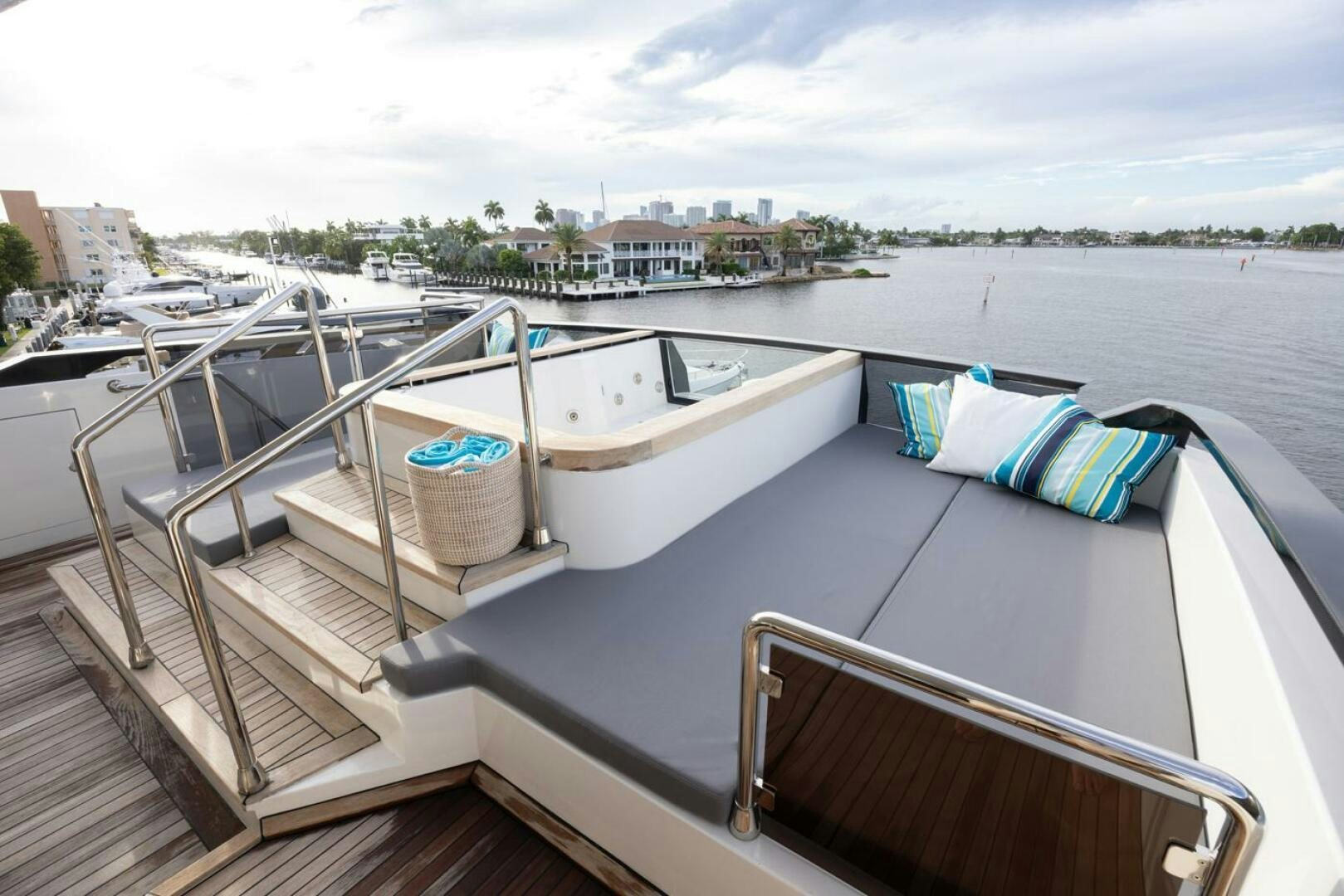 a boat docked on a dock aboard LADY CAROLINE Yacht for Sale