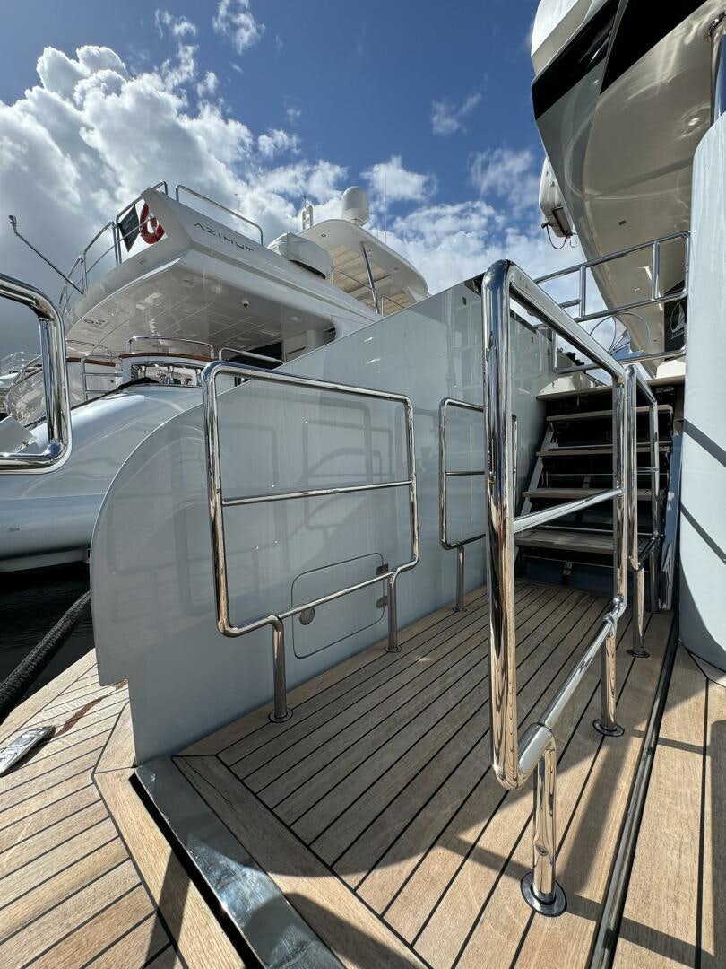 a large metal object on a deck aboard LADY CAROLINE Yacht for Sale