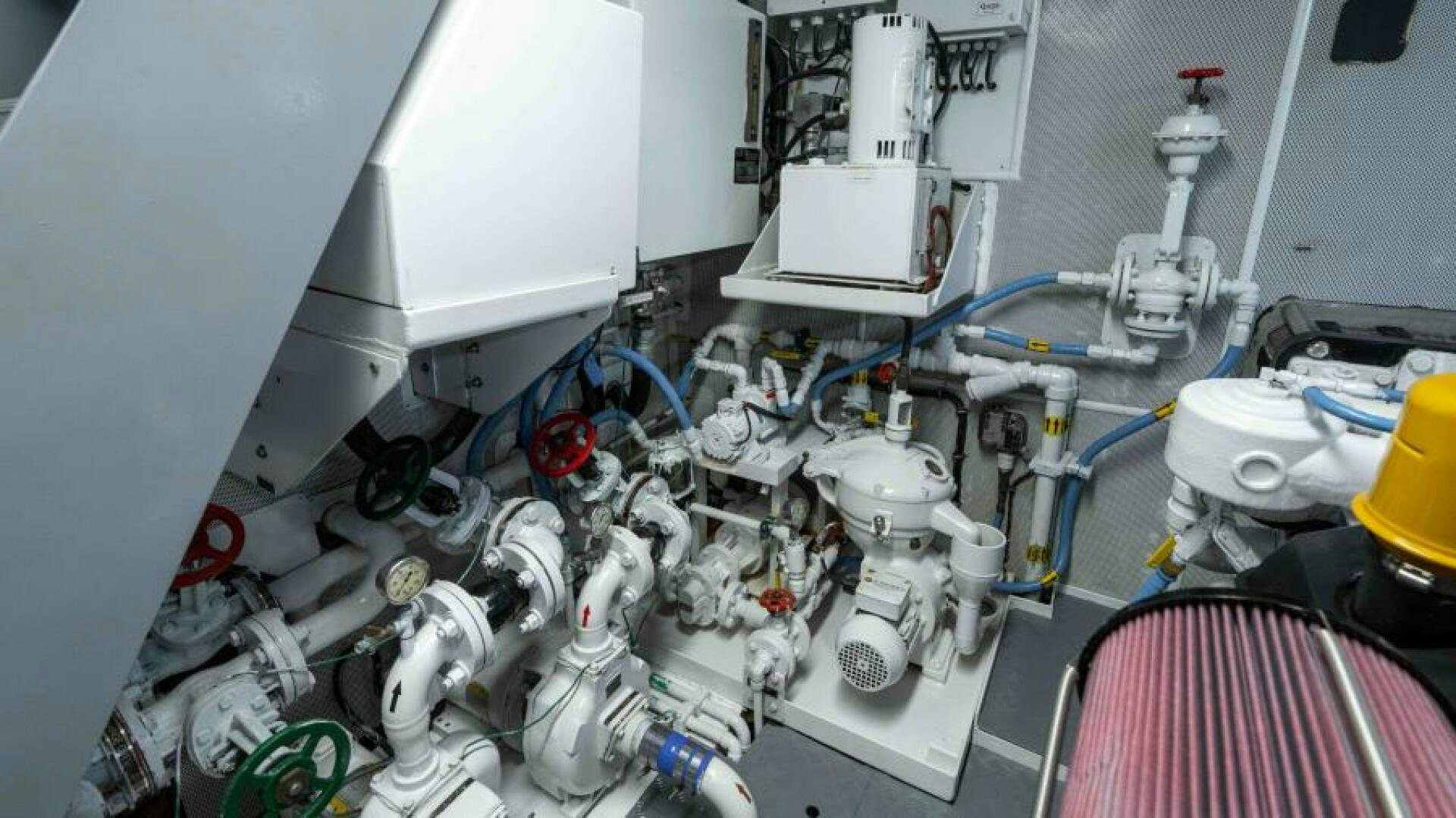 a machine with wires aboard ODIN Yacht for Sale
