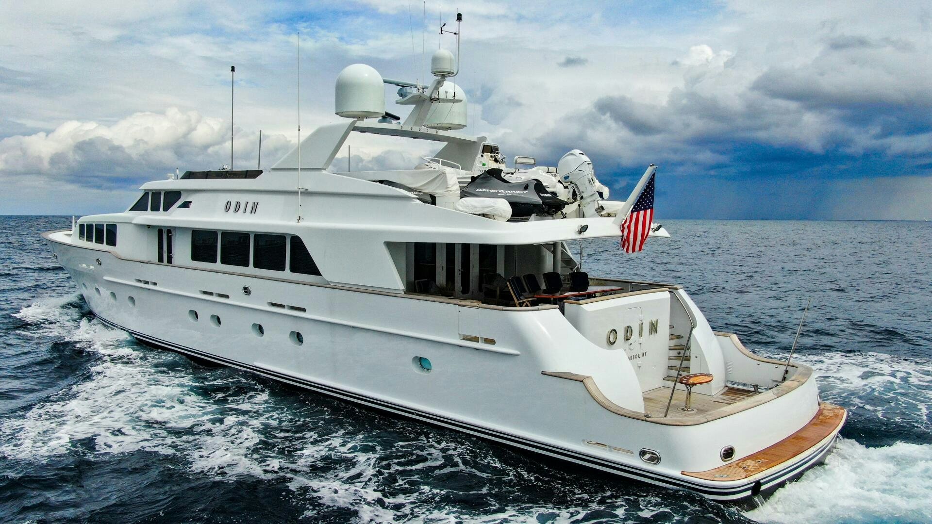 a boat on the water aboard ODIN Yacht for Sale