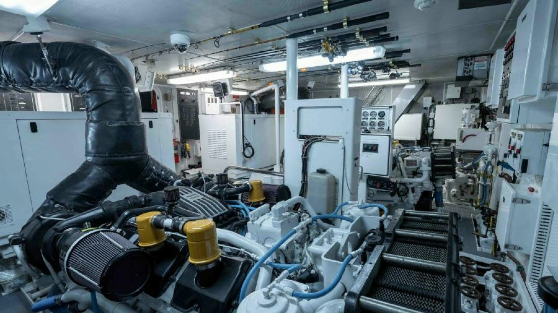 a machine in a factory aboard ODIN Yacht for Sale