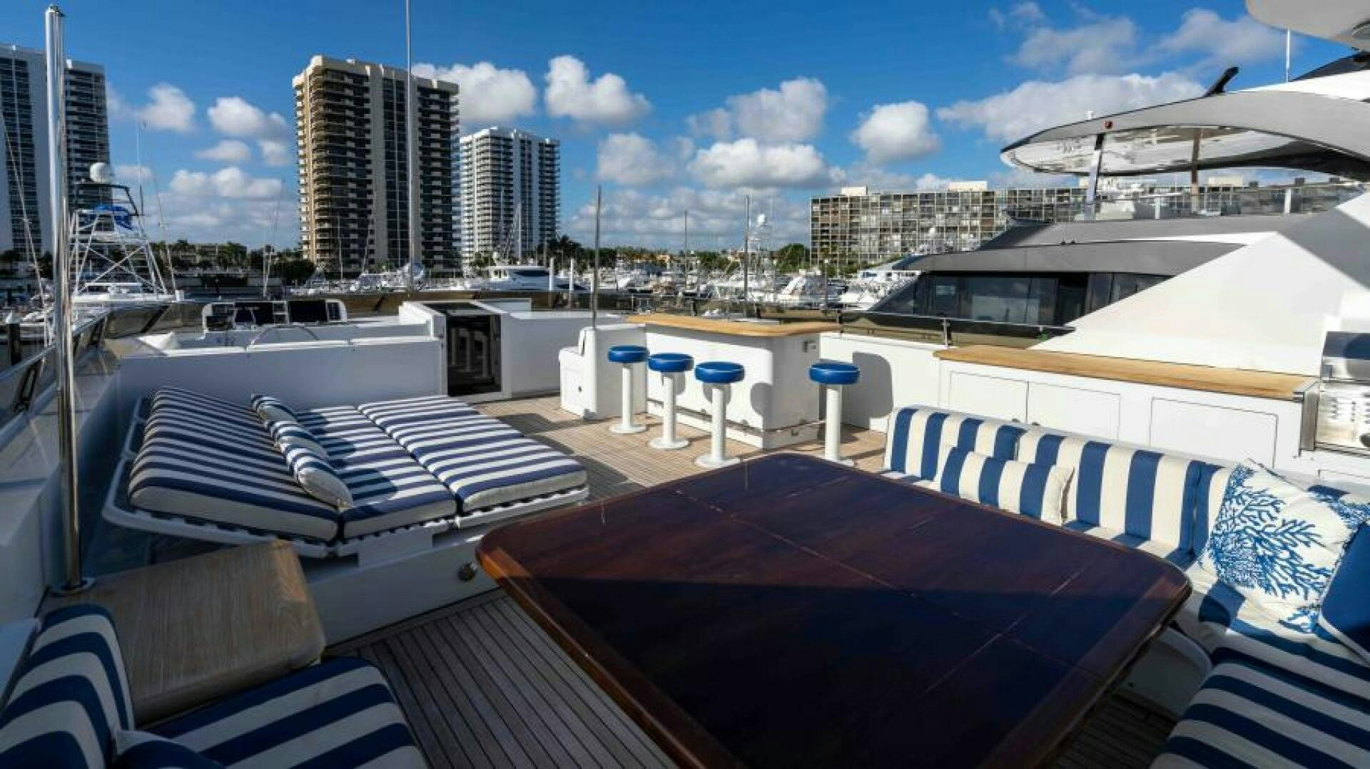 a deck of a boat aboard ODIN Yacht for Sale
