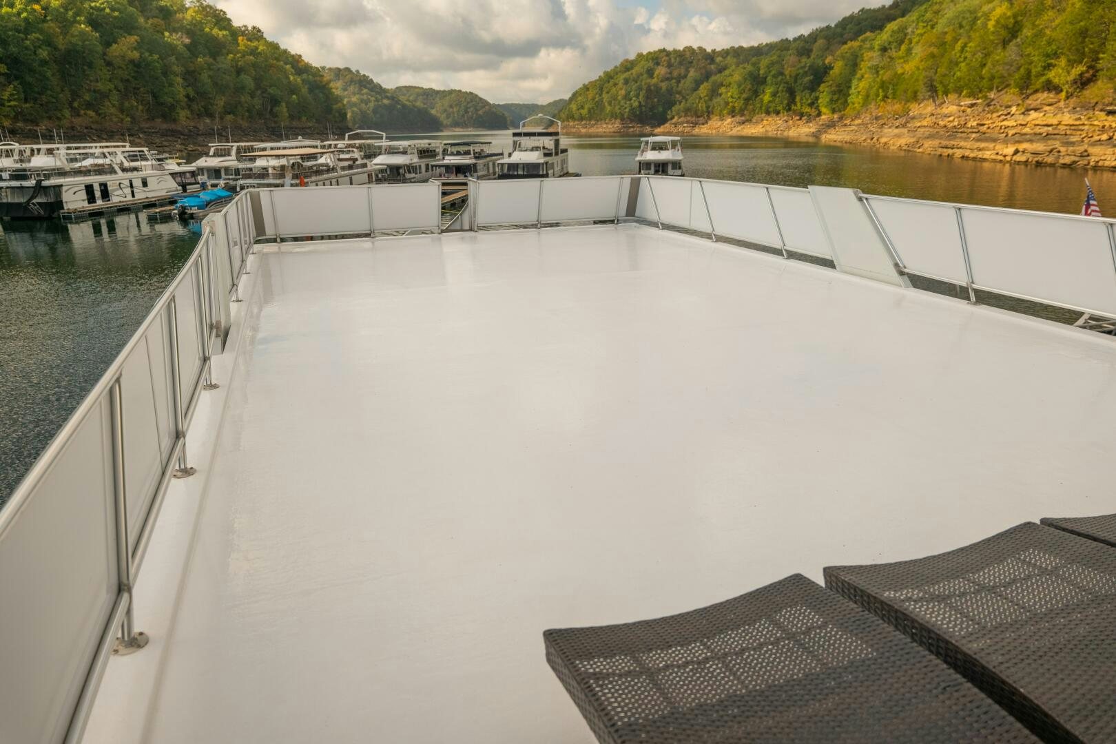 a large dam with boats aboard SUNSTAR Yacht for Sale