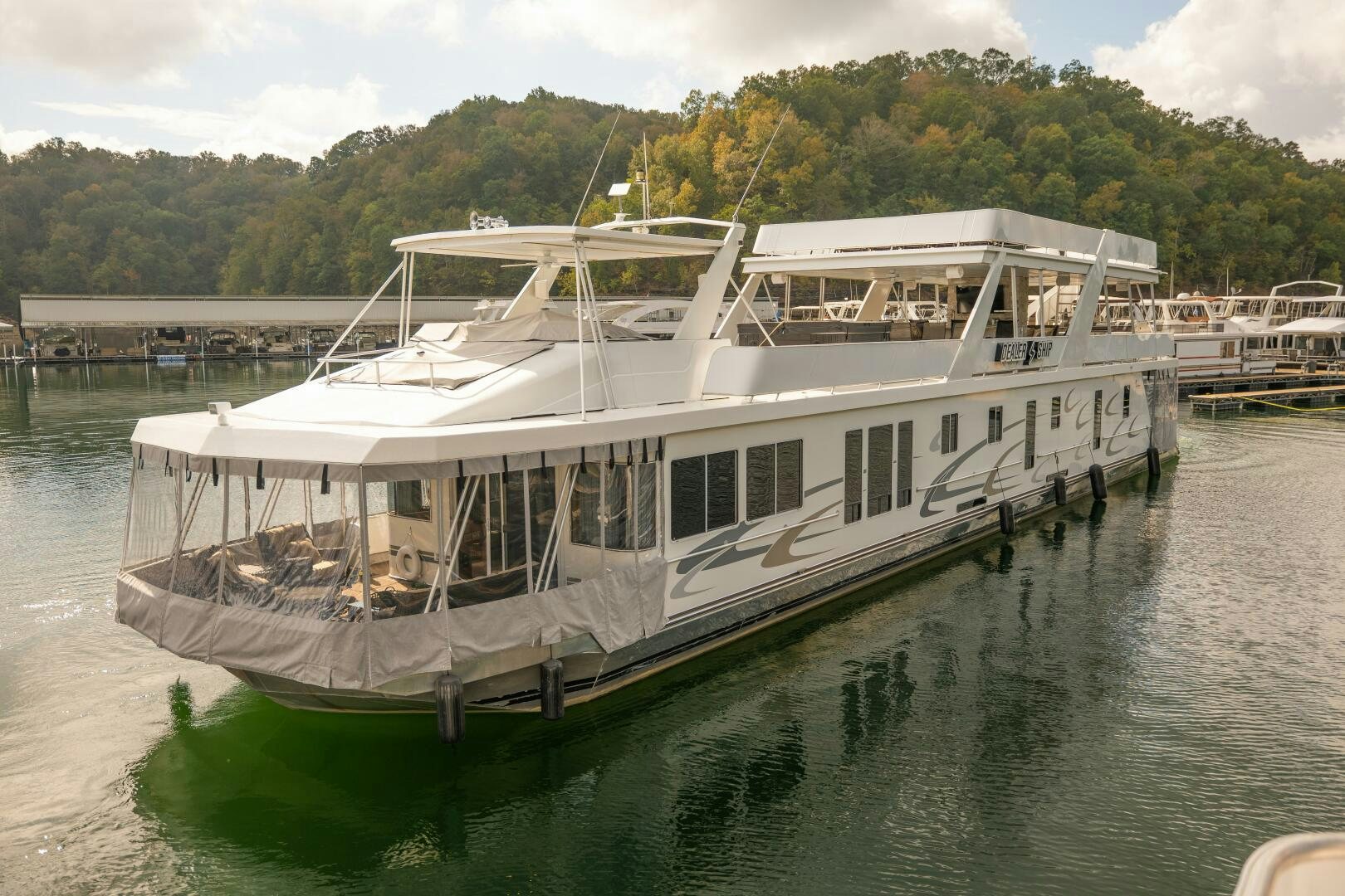 a boat in the water aboard SUNSTAR Yacht for Sale