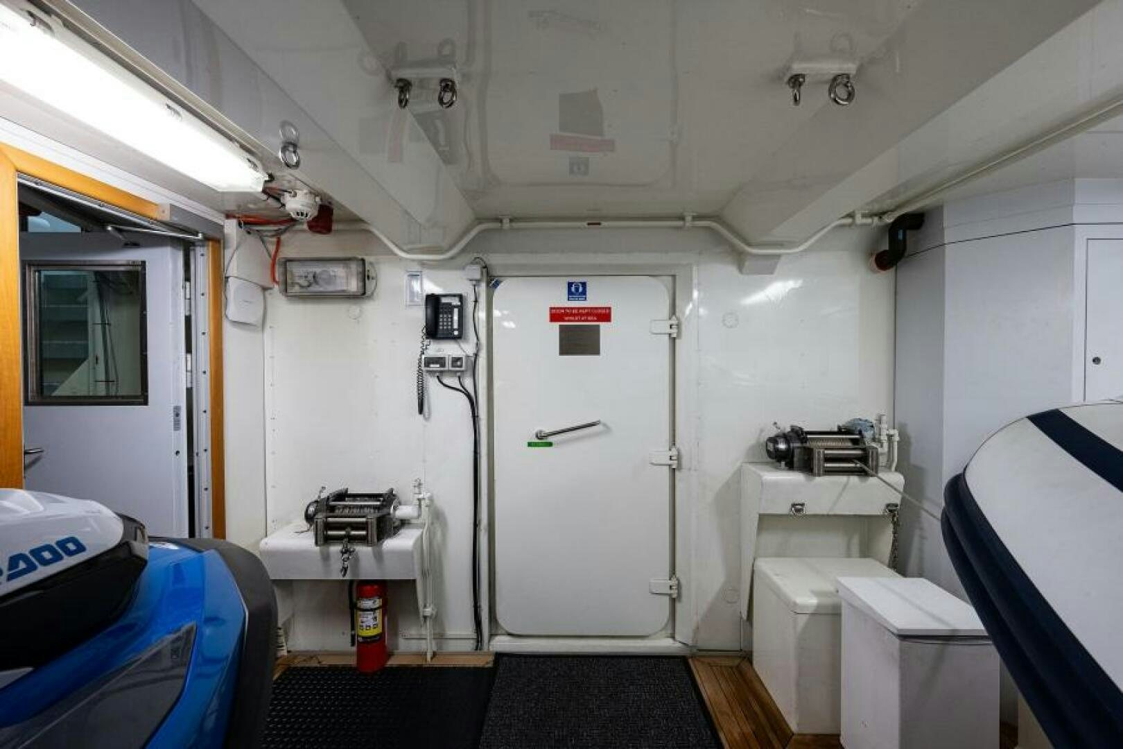 a room with a machine aboard CASTLEFINN Yacht for Sale