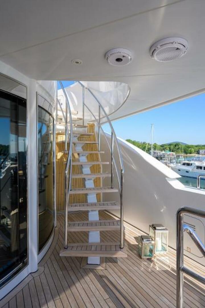a ladder on a boat aboard CASTLEFINN Yacht for Sale