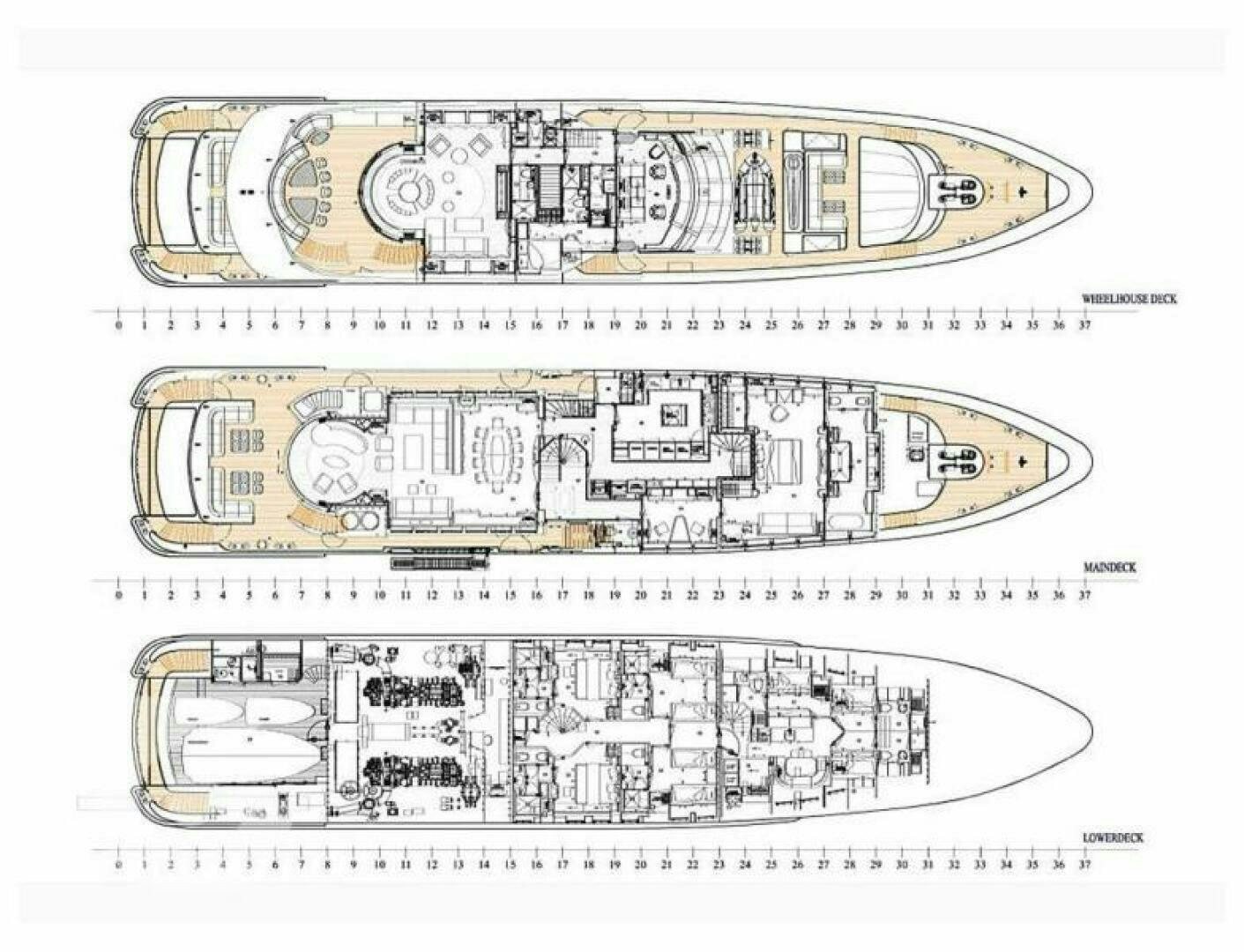 diagram aboard CASTLEFINN Yacht for Sale