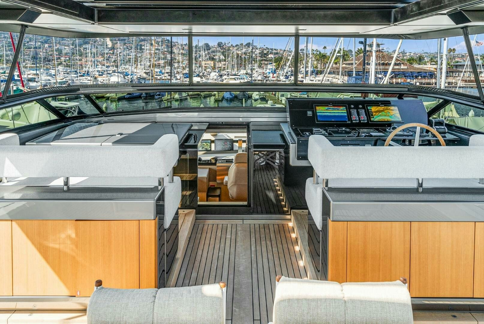 inside of a car aboard GENOA Yacht for Sale