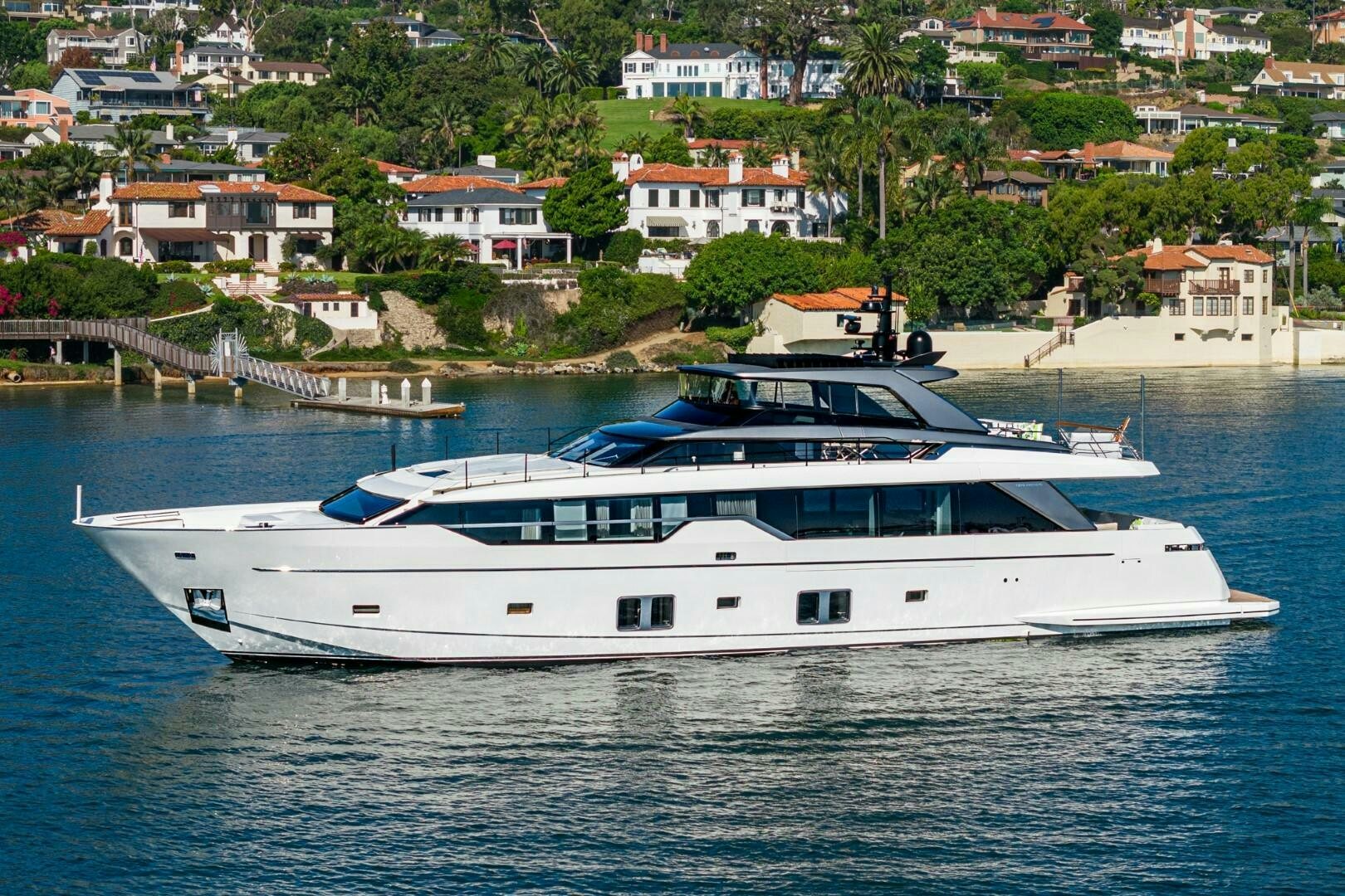 a white yacht in the water aboard GENOA Yacht for Sale