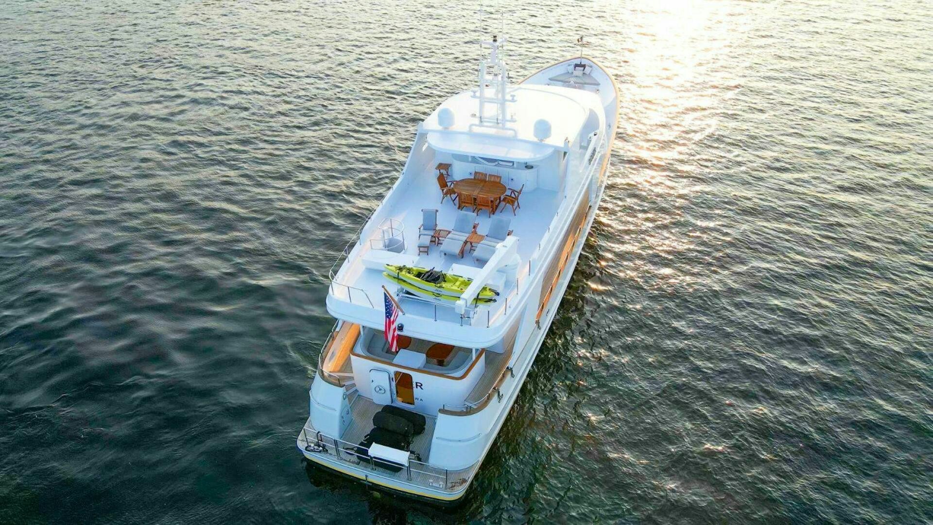 a ship in the water aboard DOZER Yacht for Sale