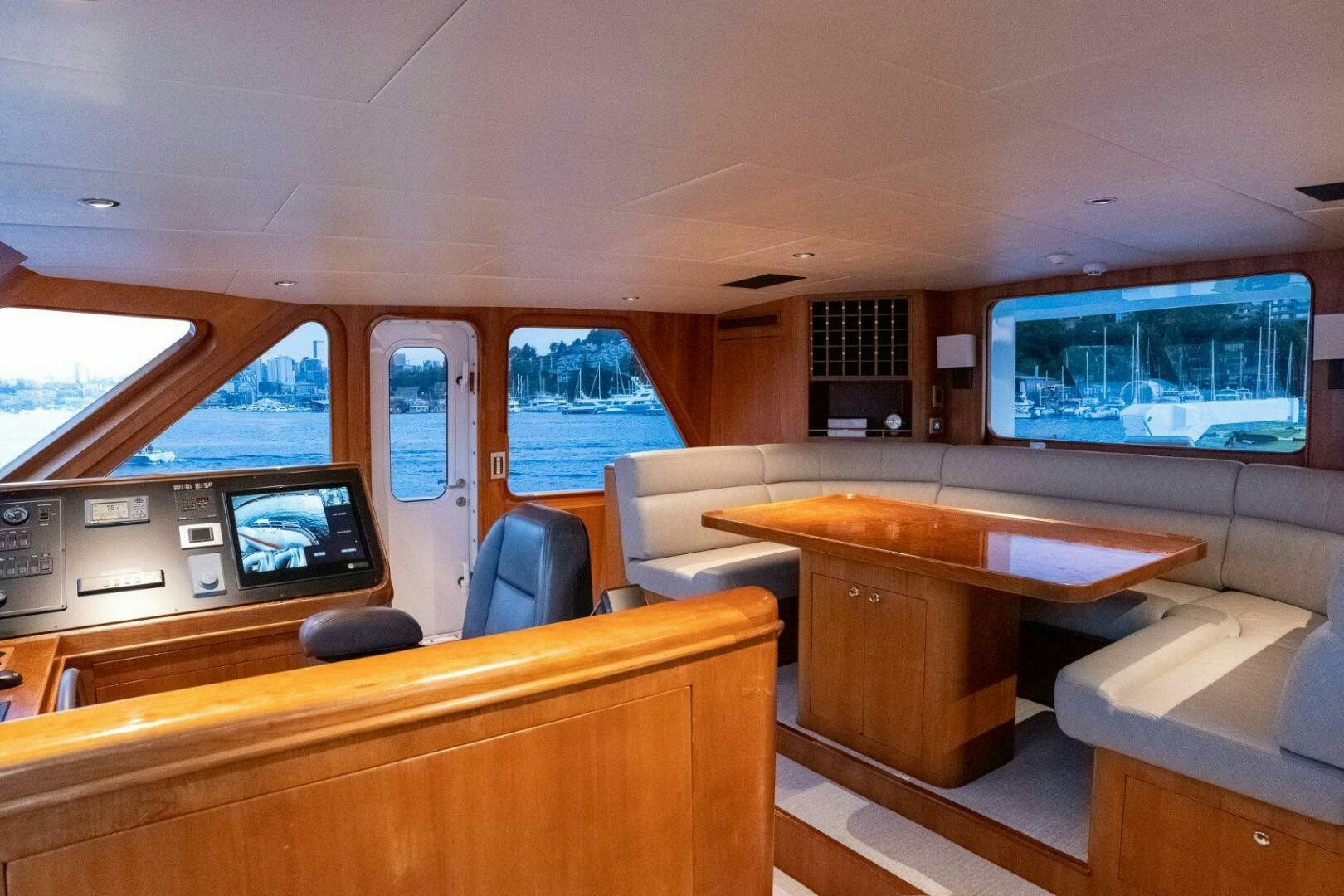 inside of a boat aboard DOZER Yacht for Sale