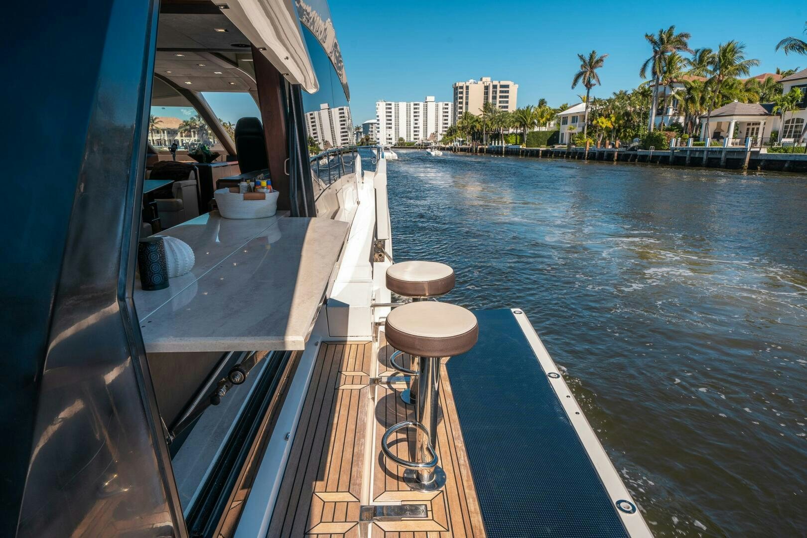 a boat on the water aboard OPTIMUS PRIME Yacht for Sale