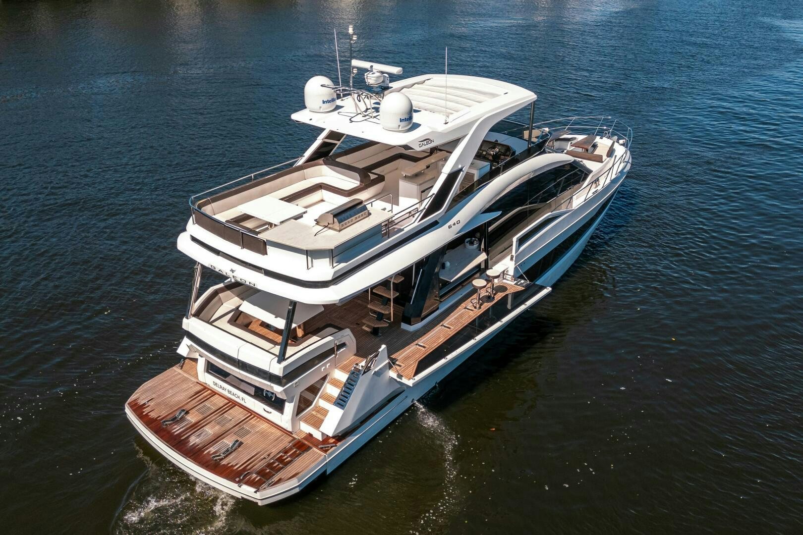 a boat on the water aboard OPTIMUS PRIME Yacht for Sale