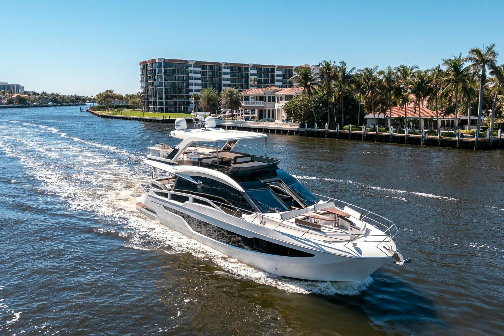 a boat on the water aboard OPTIMUS PRIME Yacht for Sale