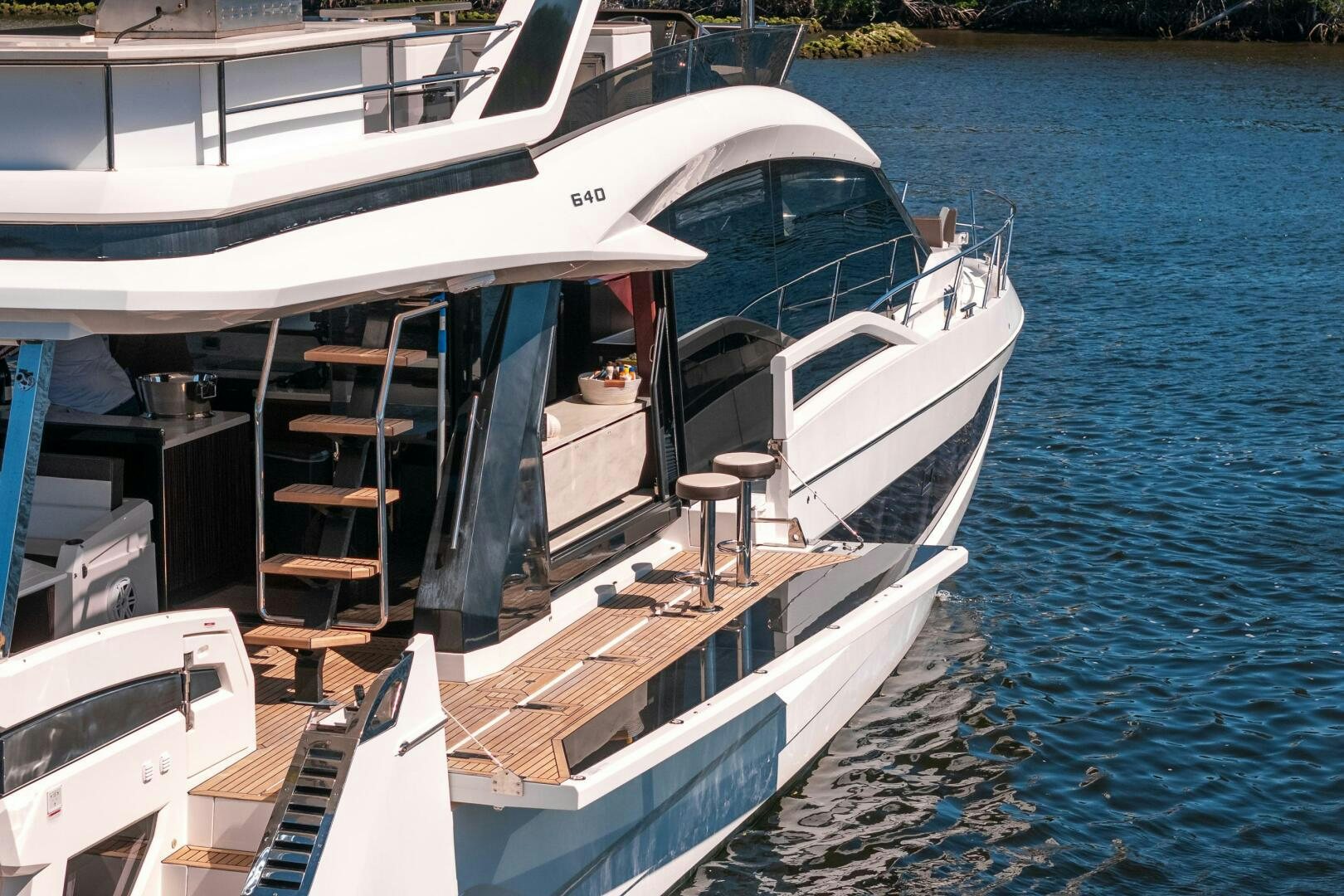 a boat on the water aboard OPTIMUS PRIME Yacht for Sale