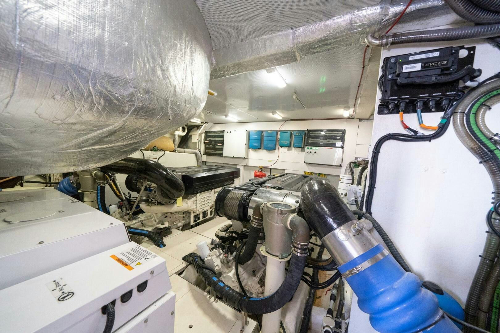 a room with machinery aboard OPTIMUS PRIME Yacht for Sale