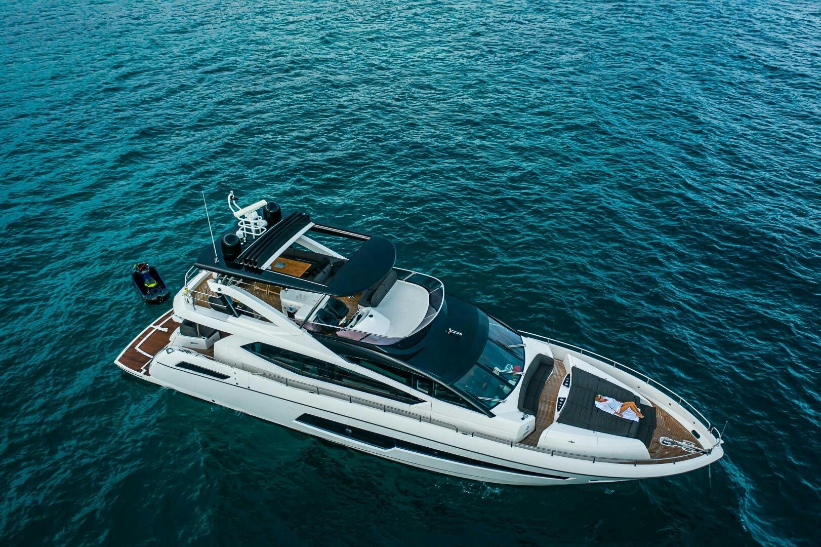 a boat in the water aboard SEA LA VIE Yacht for Sale