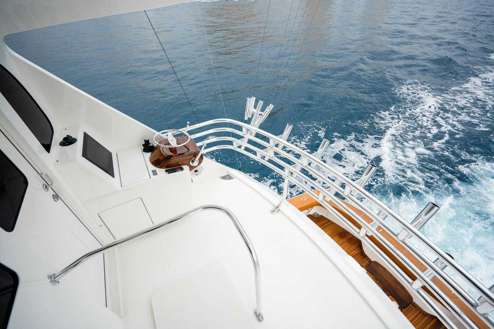 a view of the ocean from the cockpit of a plane aboard HOORAY Yacht for Sale
