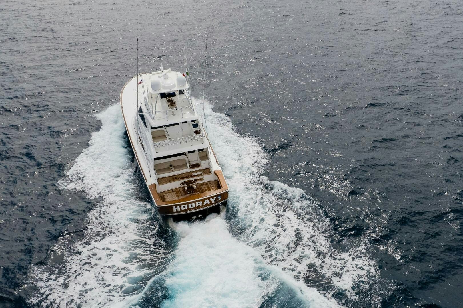 a ship in the water aboard HOORAY Yacht for Sale