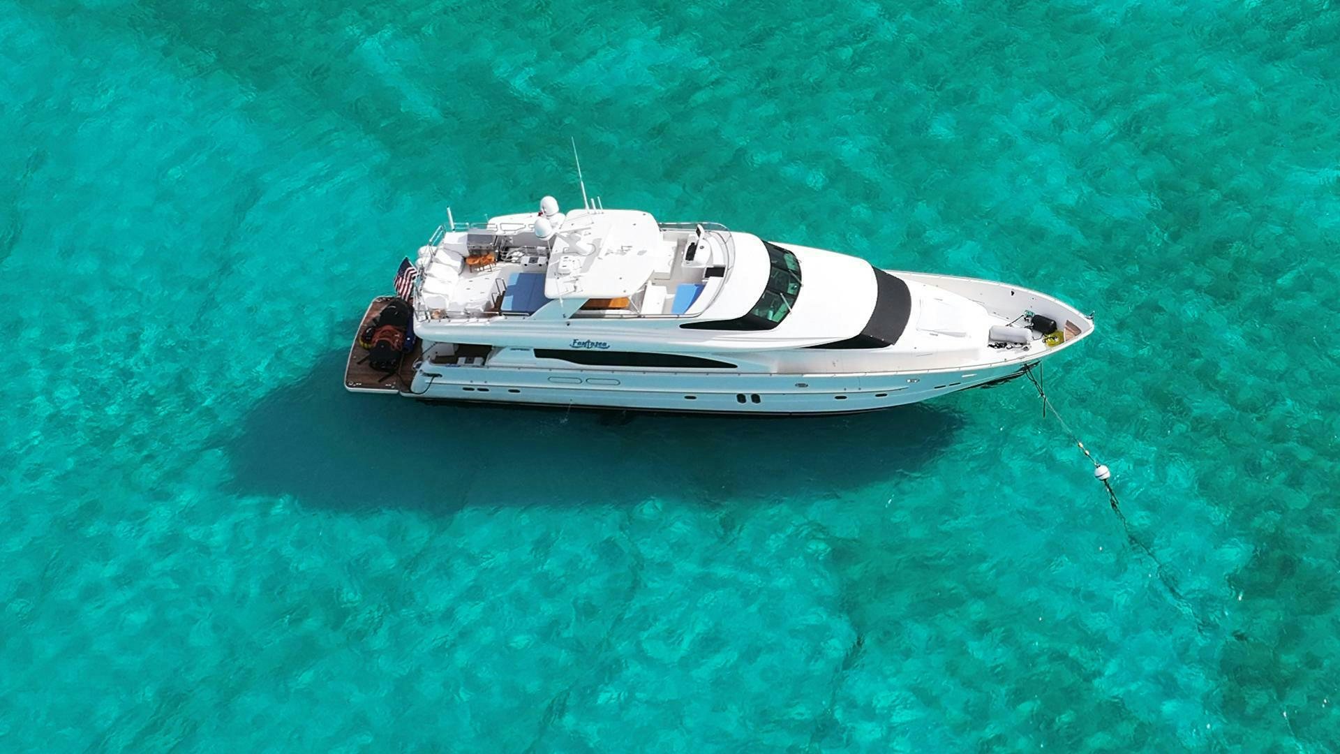 a boat on the water aboard FANTASEA Yacht for Sale
